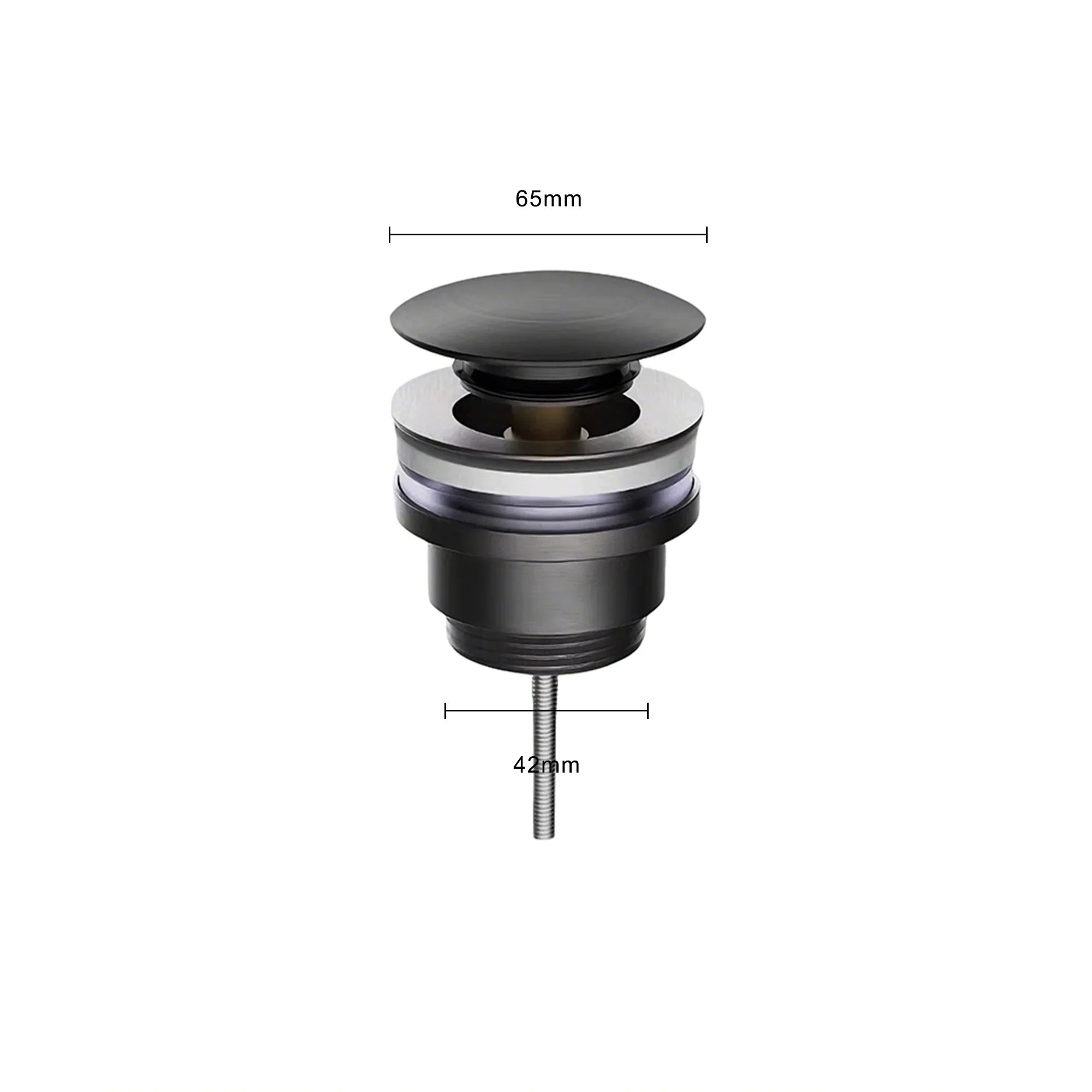 Kit d’évacuation noir mat – bonde clic-clac – siphon
