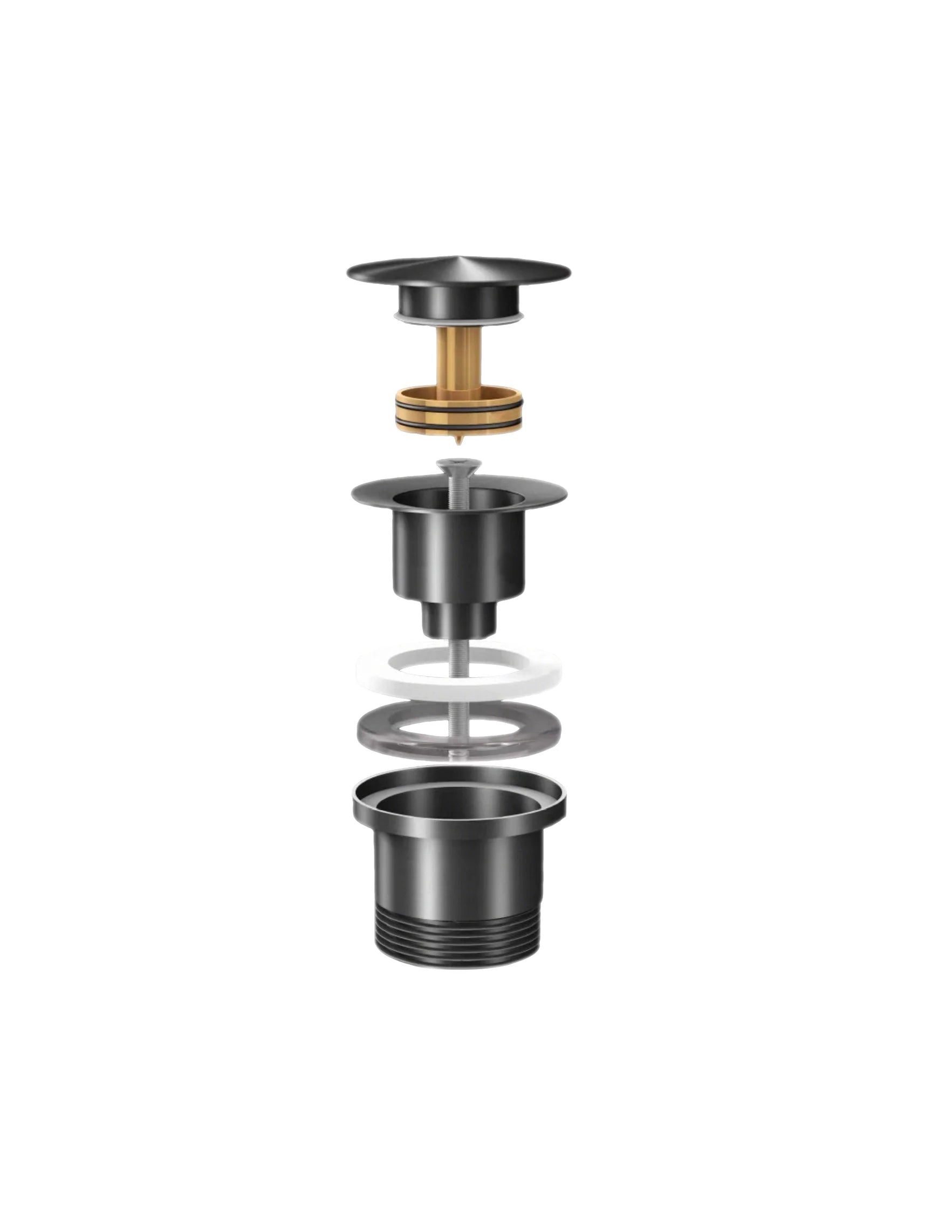 Mirlux Bonde de lavabo Noir 65 mm