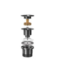 Mirlux Bonde de lavabo Noir 65 mm