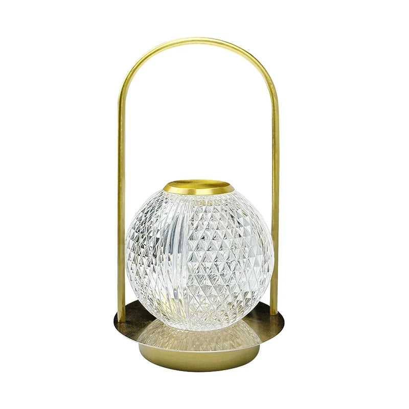 lampe de chevet sans fil en cristal